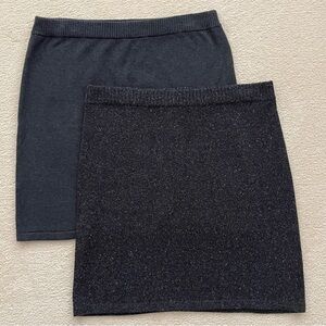 J. Jill Skirts Pull-On Cotton Silk Gray Marled Elastic Waist Size Small